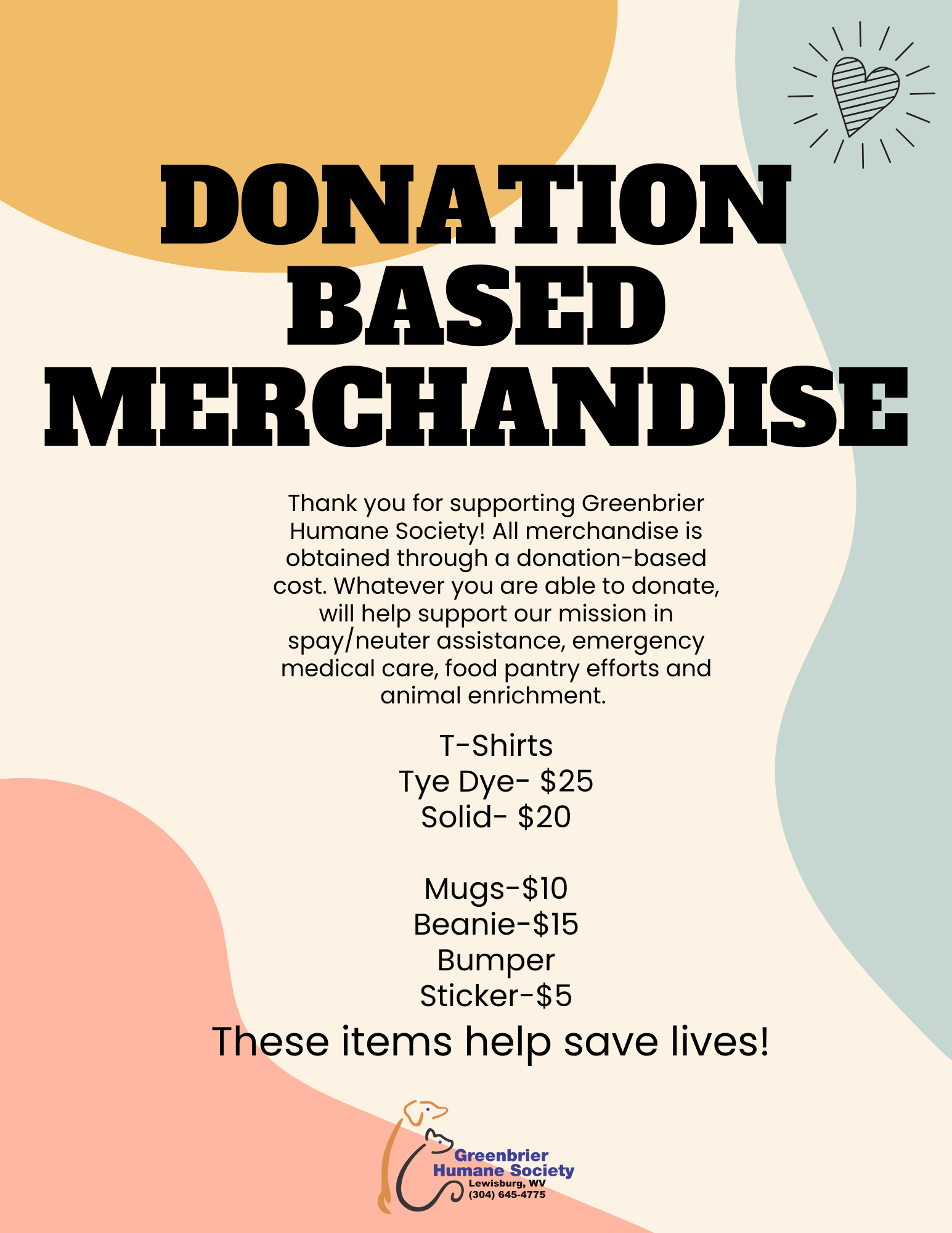 Merch (donation based)