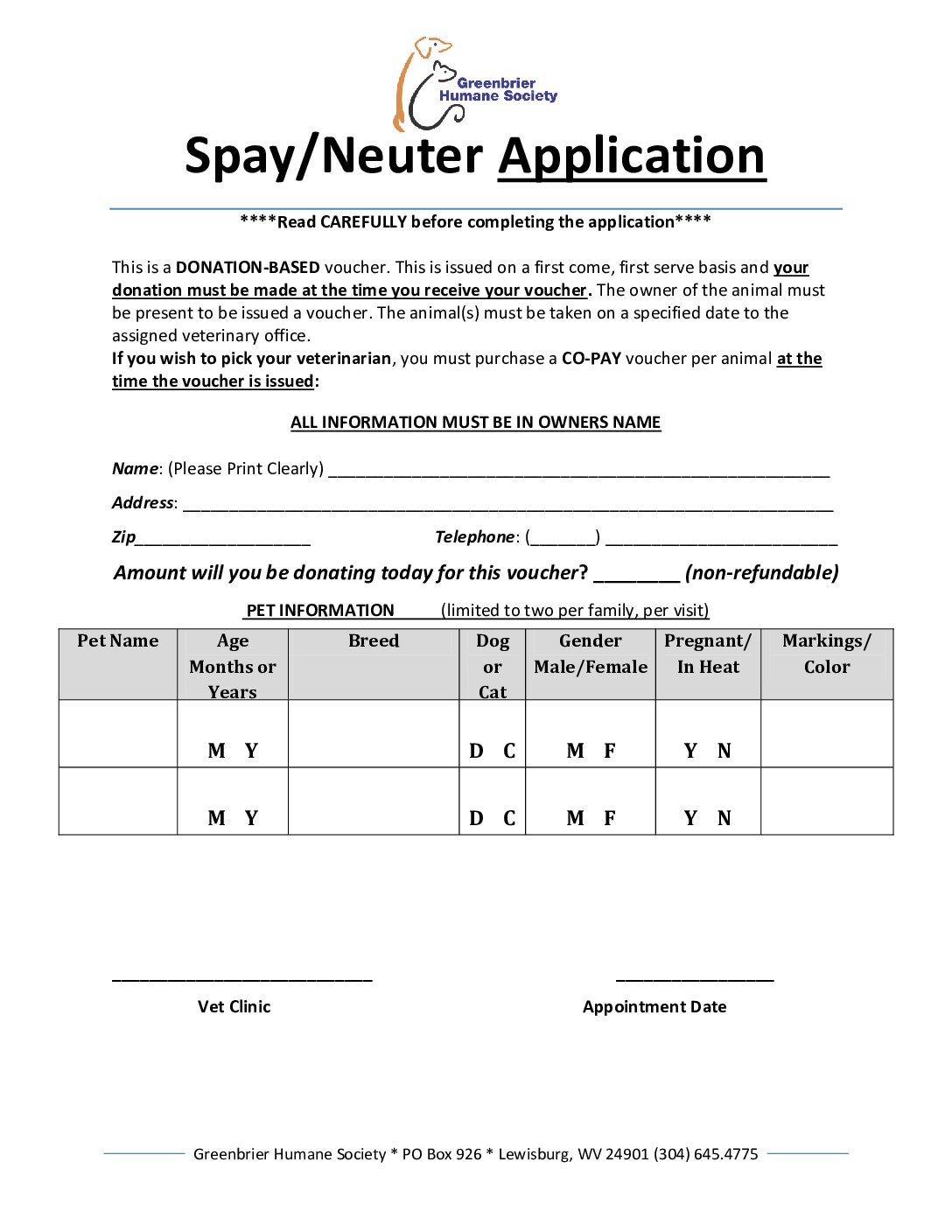 Voucher application 2017